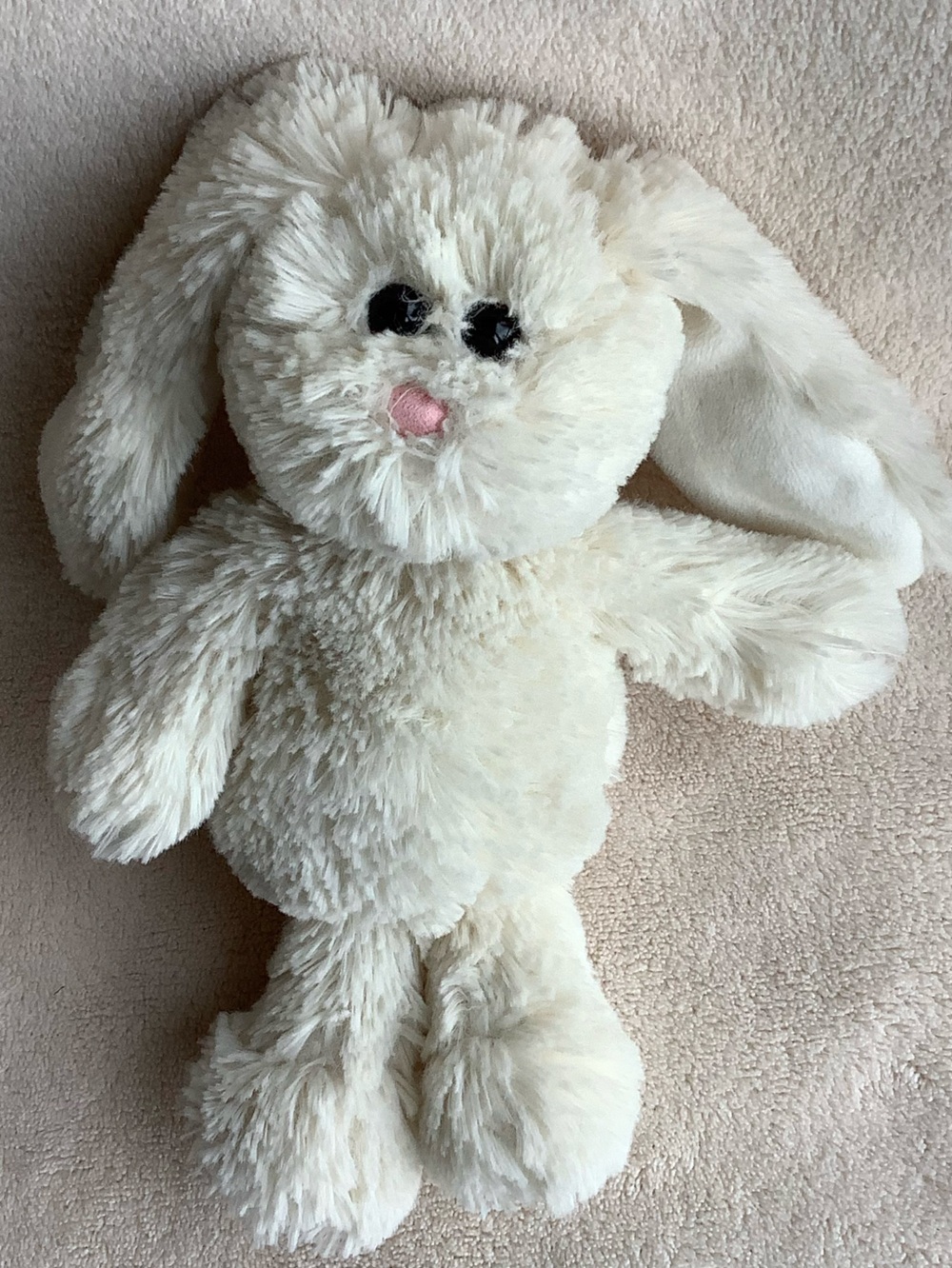 Ty Attic Treasures Pearl Cream Plush Bunny Rabbit 2017 Stuffed Animal Toy